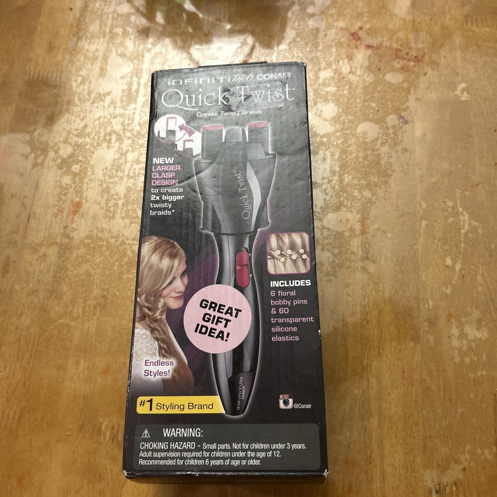 Conair Quick Twist Twirl Hair Braider Electronic Hairstyle Tool Braids Braiding